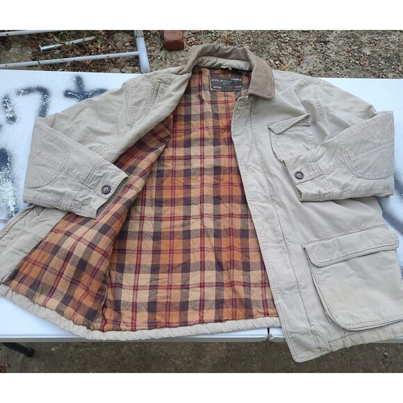 Vtg GAP Flannel Lined Barn Coat Chore Jacket  Y2k Out of Doors - Picture 4 of 13
